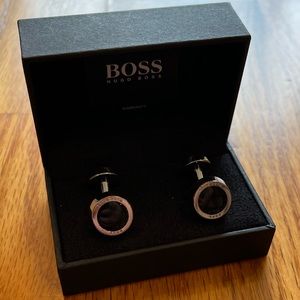 Hugo Boss Cuff Links - Black/Steel